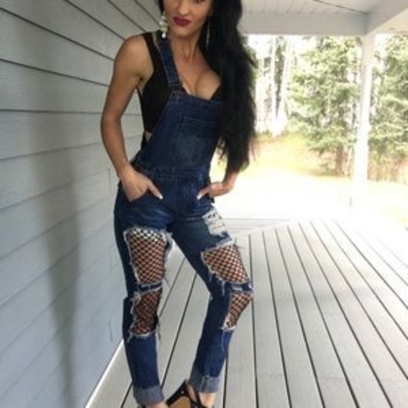 Overalls with fishnets Clearance